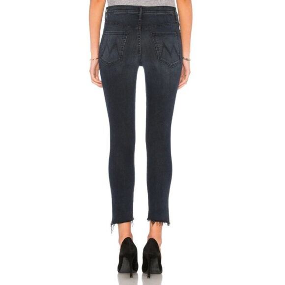 MOTHER Stunner Zip Ankle Step Fray Hem Jeans SIZE 28 My Wildest Ride Blue - Picture 2 of 12